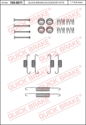 Комплектующие стояночной тормозной системы QUICK BRAKE 105-0011