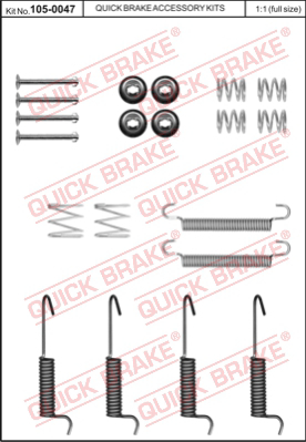 Комплектующие стояночной тормозной системы QUICK BRAKE 105-0047