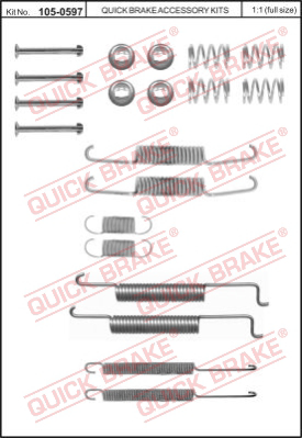 Комплектующие тормозной колодки QUICK BRAKE 105-0597