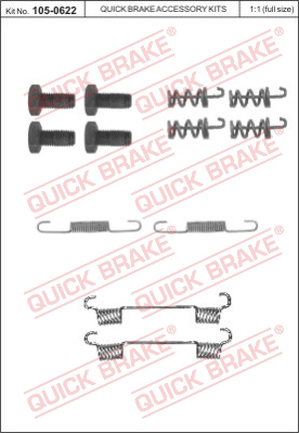Комплектующие стояночной тормозной системы QUICK BRAKE 105-0622