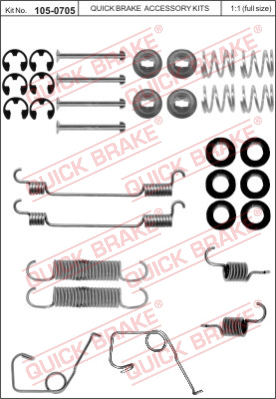Комплектующие тормозной колодки QUICK BRAKE 105-0705