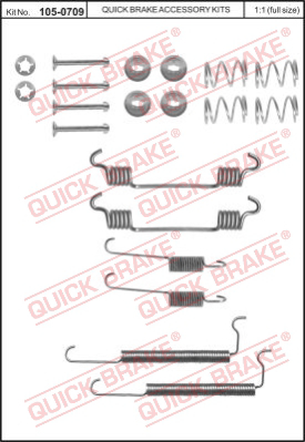 Комплектующие тормозной колодки QUICK BRAKE 105-0709