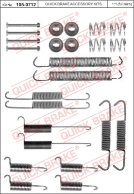 Комплектующие тормозной колодки QUICK BRAKE 105-0712