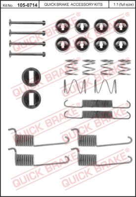 Комплектующие тормозной колодки QUICK BRAKE 105-0714