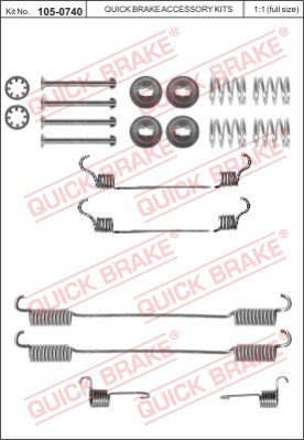 Комплектующие тормозной колодки QUICK BRAKE 105-0740