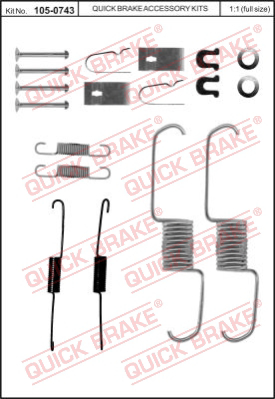 Комплектующие тормозной колодки QUICK BRAKE 105-0743