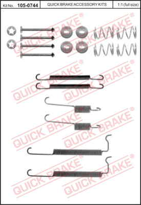 Комплектующие тормозной колодки QUICK BRAKE 105-0744