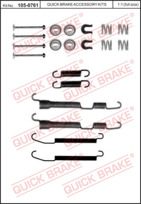 Комплектующие тормозной колодки QUICK BRAKE 105-0761