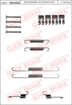 Комплектующие тормозной колодки QUICK BRAKE 105-0763