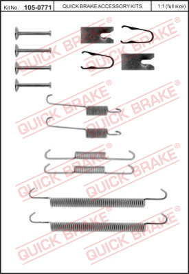 Комплектующие тормозной колодки QUICK BRAKE 105-0771