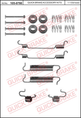 Комплектующие тормозной колодки QUICK BRAKE 105-0780