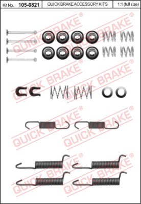 Комплектующие стояночной тормозной системы QUICK BRAKE 105-0821