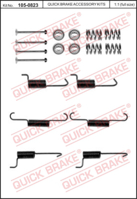 Комплектующие стояночной тормозной системы QUICK BRAKE 105-0823