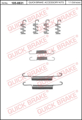 Комплектующие стояночной тормозной системы QUICK BRAKE 105-0831