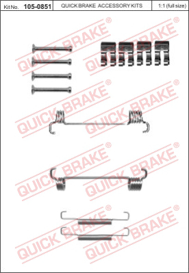 Комплектующие стояночной тормозной системы QUICK BRAKE 105-0851