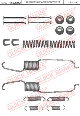 Комплектующие тормозной колодки QUICK BRAKE 105-0853