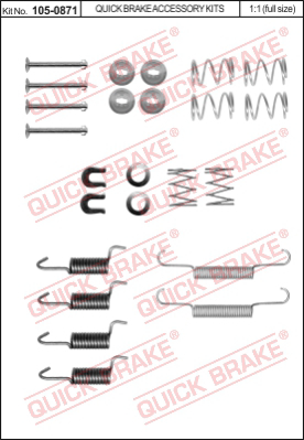 Комплектующие стояночной тормозной системы QUICK BRAKE 105-0871