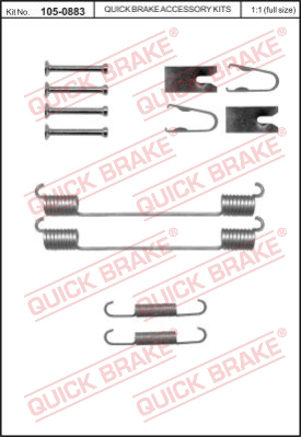 Комплектующие тормозной колодки QUICK BRAKE 105-0883