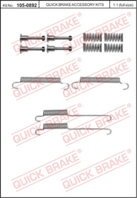 Комплектующие стояночной тормозной системы QUICK BRAKE 105-0892