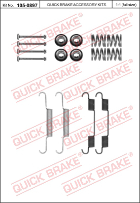 Комплектующие стояночной тормозной системы QUICK BRAKE 105-0897