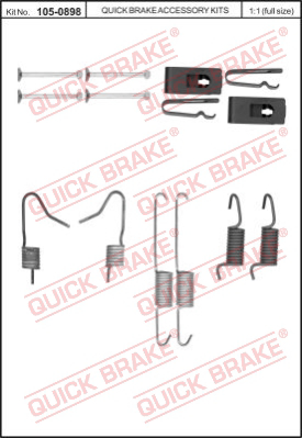 Комплектующие стояночной тормозной системы QUICK BRAKE 105-0898