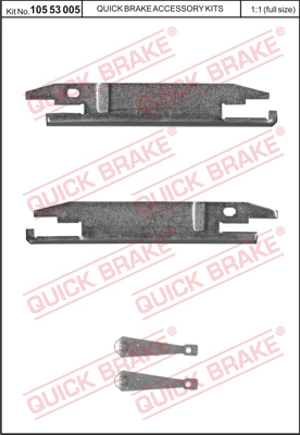 Комплект регулятора барабанного тормозного механизма QUICK BRAKE 10553005