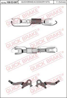Комплект регулятора барабанного тормозного механизма QUICK BRAKE 10853007