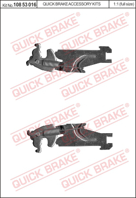Комплект регулятора барабанного тормозного механизма QUICK BRAKE 10853016