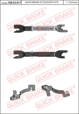 Комплект регулятора барабанного тормозного механизма QUICK BRAKE 10853017
