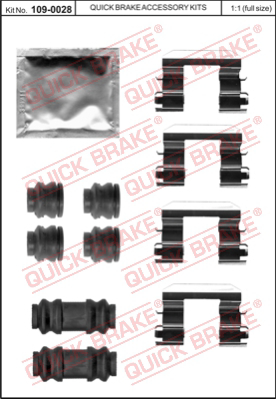 Комплектующие колодок дискового тормоза QUICK BRAKE 109-0028