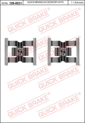 Комплектующие колодок дискового тормоза QUICK BRAKE 109-0031