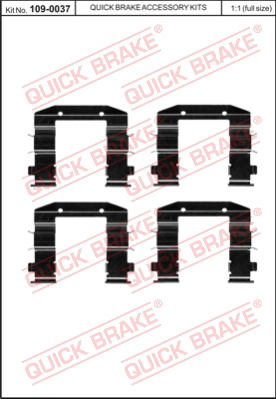 Комплектующие колодок дискового тормоза QUICK BRAKE 109-0037