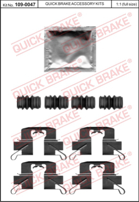 Комплект монтажный тормозных колодок QUICK BRAKE 109-0047