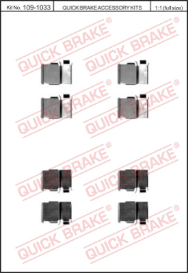Комплектующие колодок дискового тормоза QUICK BRAKE 109-1033