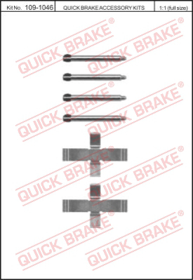 Комплектующие колодок дискового тормоза QUICK BRAKE 109-1046