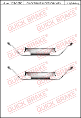 Комплектующие колодок дискового тормоза QUICK BRAKE 109-1096