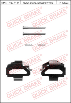 Комплектующие колодок дискового тормоза QUICK BRAKE 109-1141