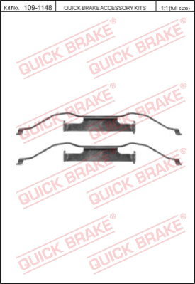 Комплектующие колодок дискового тормоза QUICK BRAKE 109-1148