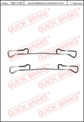Комплектующие колодок дискового тормоза QUICK BRAKE 109-1150