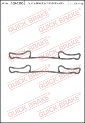 Комплектующие колодок дискового тормоза QUICK BRAKE 109-1200