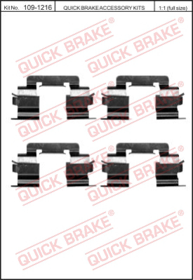 Комплектующие колодок дискового тормоза QUICK BRAKE 109-1216