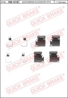 Комплектующие колодок дискового тормоза QUICK BRAKE 109-1218