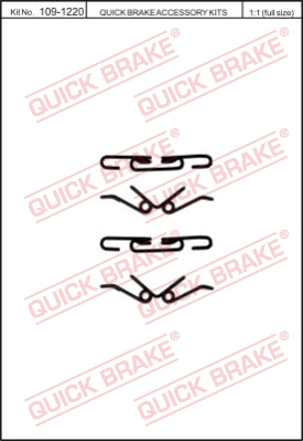 Комплектующие колодок дискового тормоза QUICK BRAKE 109-1220