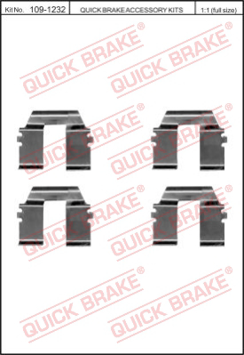 Комплектующие колодок дискового тормоза QUICK BRAKE 109-1232