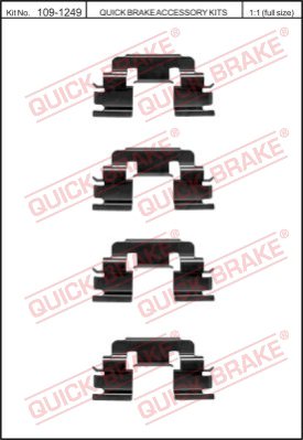 Комплектующие колодок дискового тормоза QUICK BRAKE 109-1249