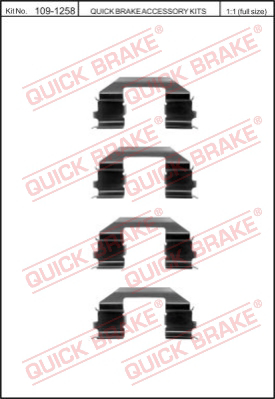 Комплектующие колодок дискового тормоза QUICK BRAKE 109-1258