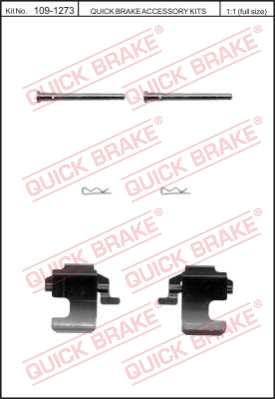 Комплектующие колодок дискового тормоза QUICK BRAKE 109-1273
