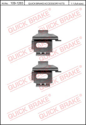 Комплектующие колодок дискового тормоза QUICK BRAKE 109-1283