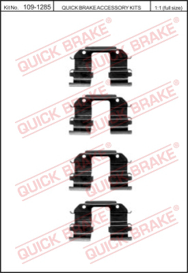 Комплектующие колодок дискового тормоза QUICK BRAKE 109-1285