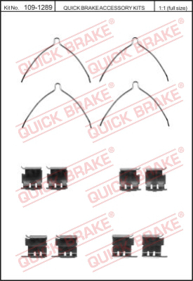 Комплектующие колодок дискового тормоза QUICK BRAKE 109-1289
